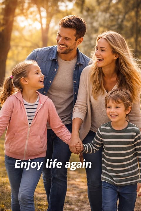 Family enjoying outdoors