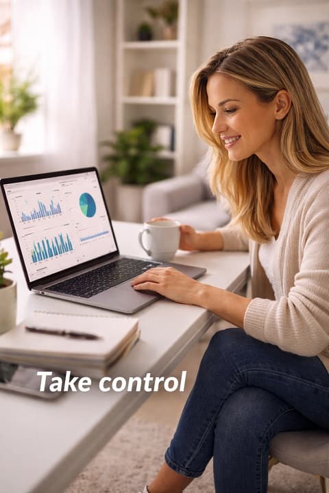 Woman using Credit Advise platform