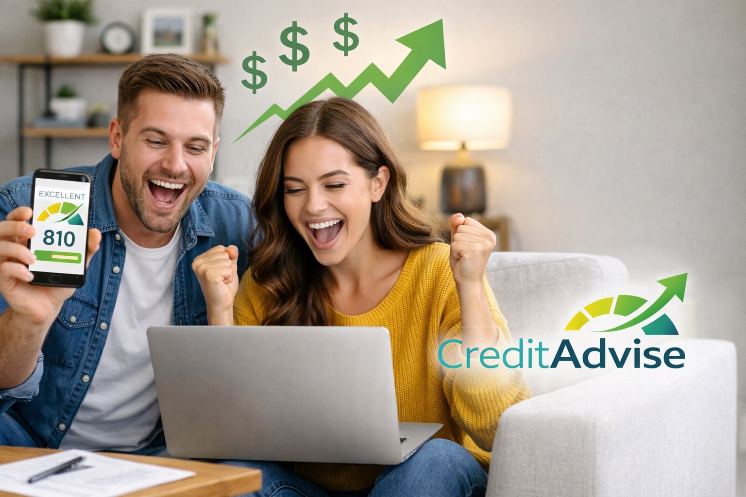 Happy family celebrating financial freedom